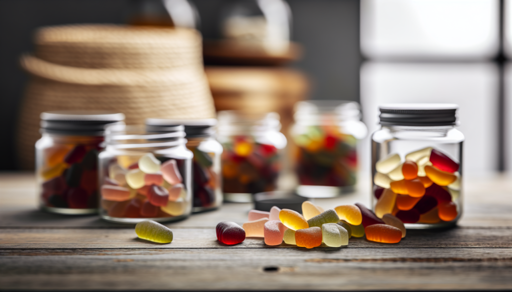 A selection of organic and gluten-free gummy vitamins for men